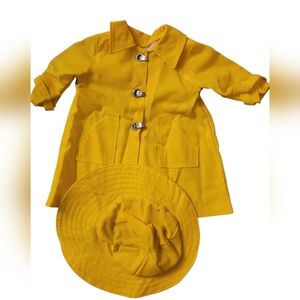 American Girl Doll Rain Coat And Hat